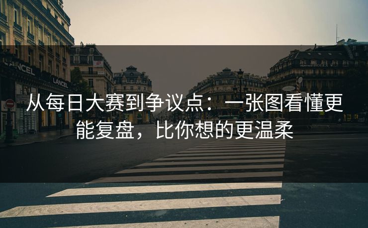 从每日大赛到争议点：一张图看懂更能复盘，比你想的更温柔